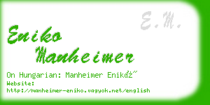 eniko manheimer business card